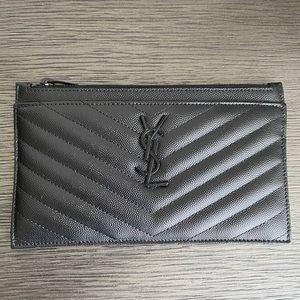 YSL Quilted Monogramme Bill Pouch Wallet